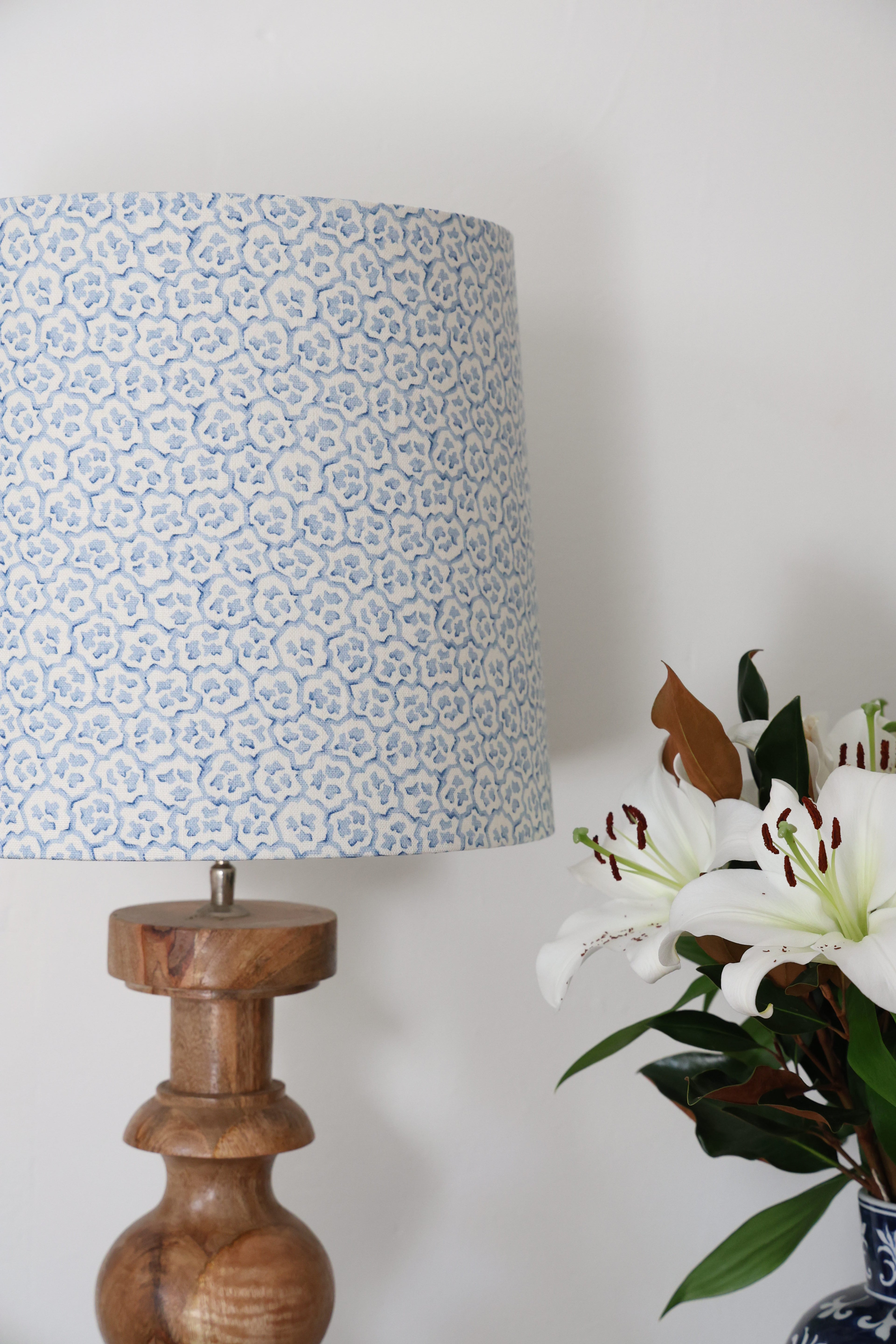 Linwood 'Hopscotch Aquamarine' Large Empire Lampshade