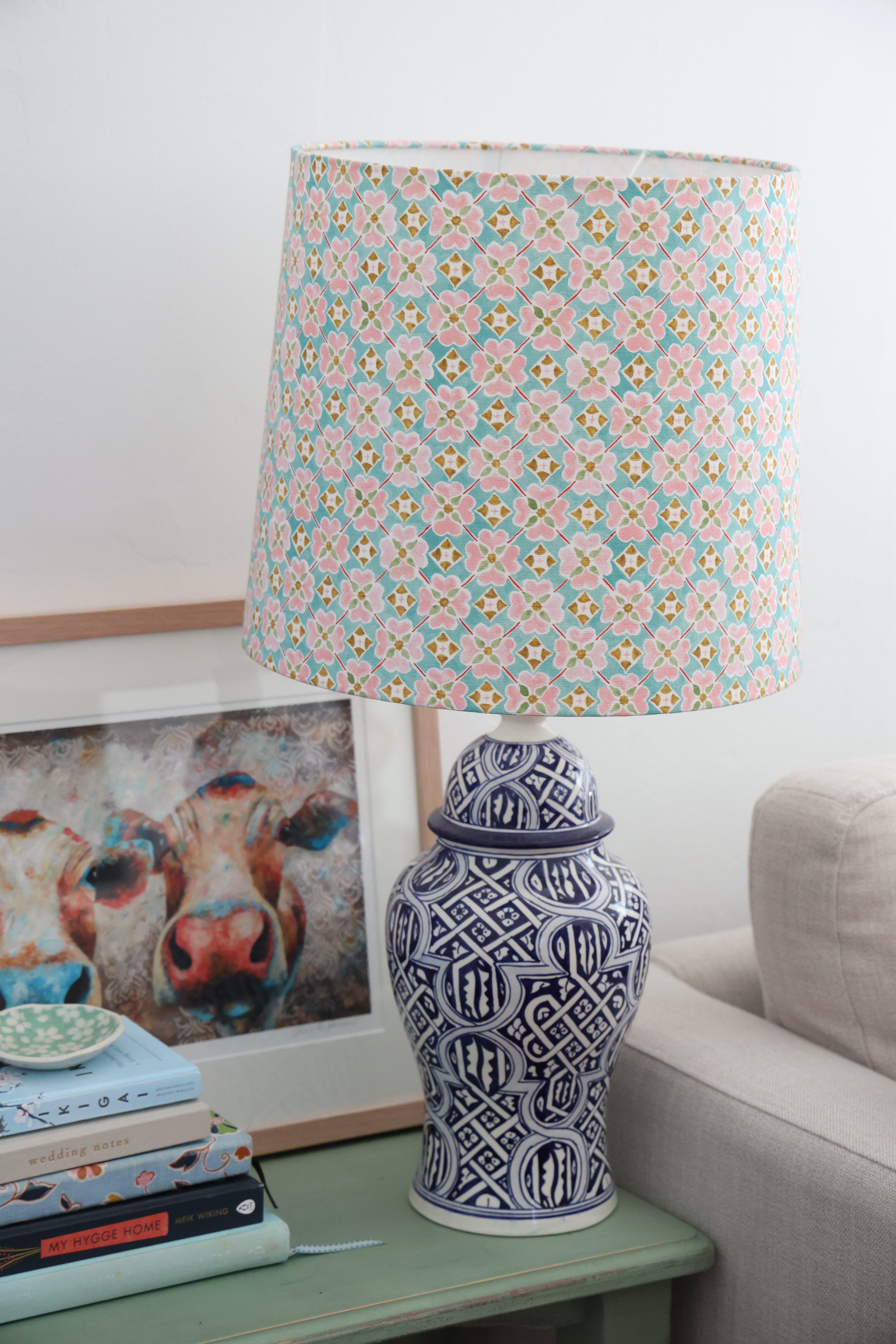 Anna Spiro 'Flora Oyster linen Sea Mist' Large Empire