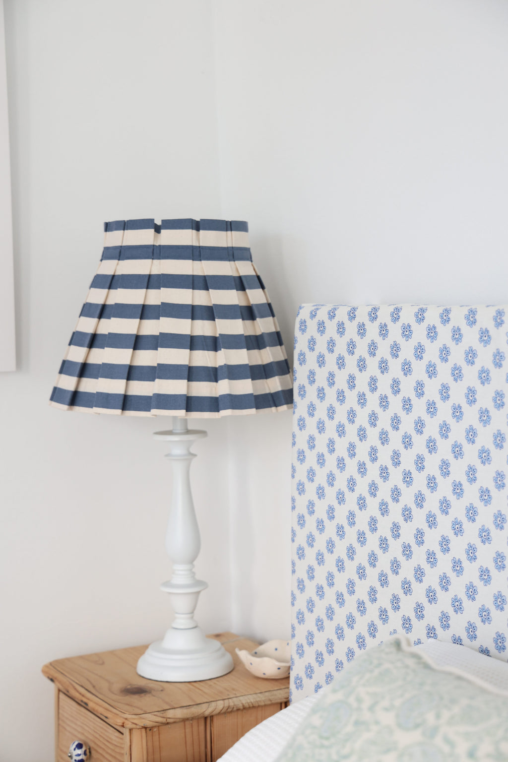 Alice Palmer 14" Denim Box Pleated Lampshade