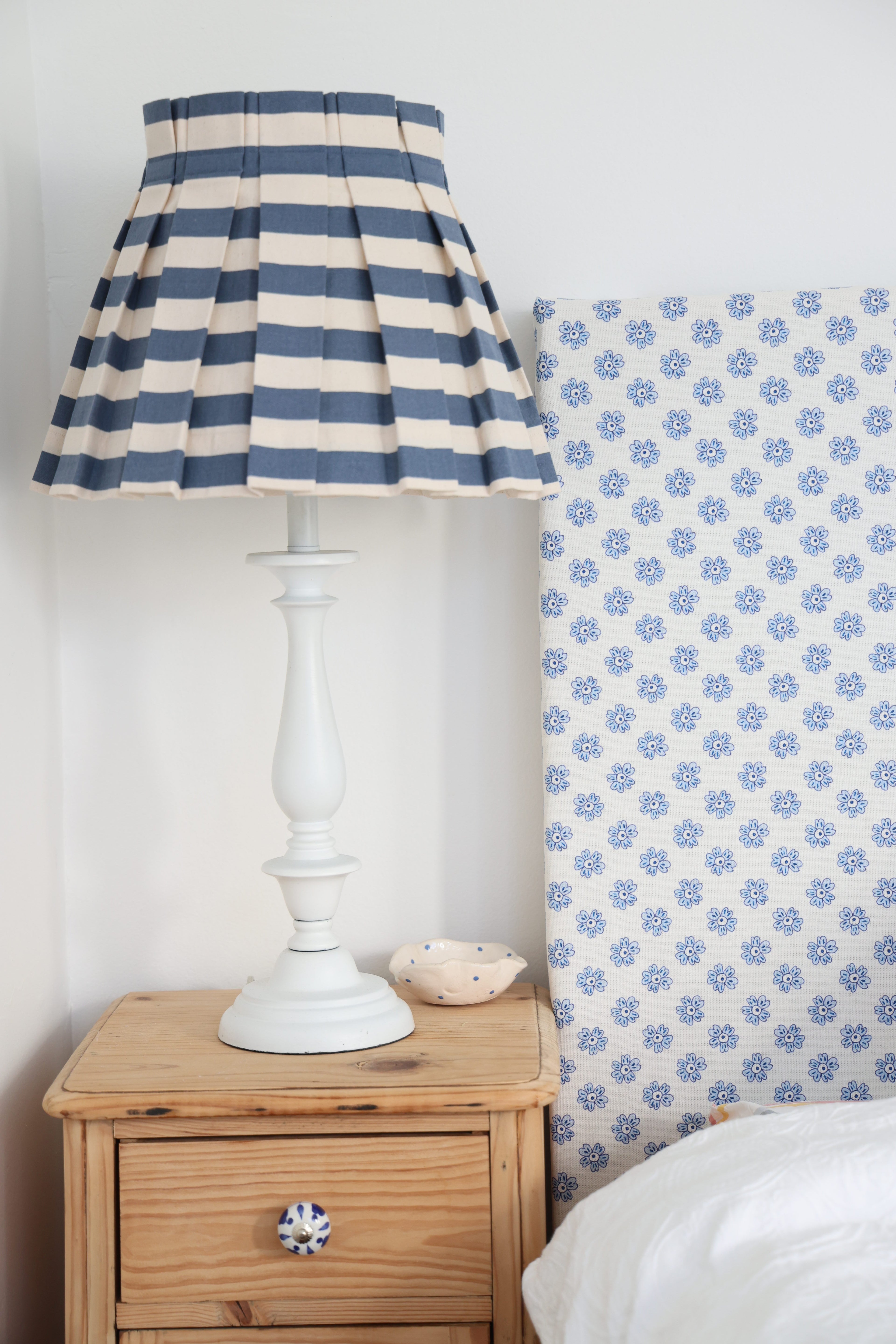 Alice Palmer 14" Denim Box Pleated Lampshade