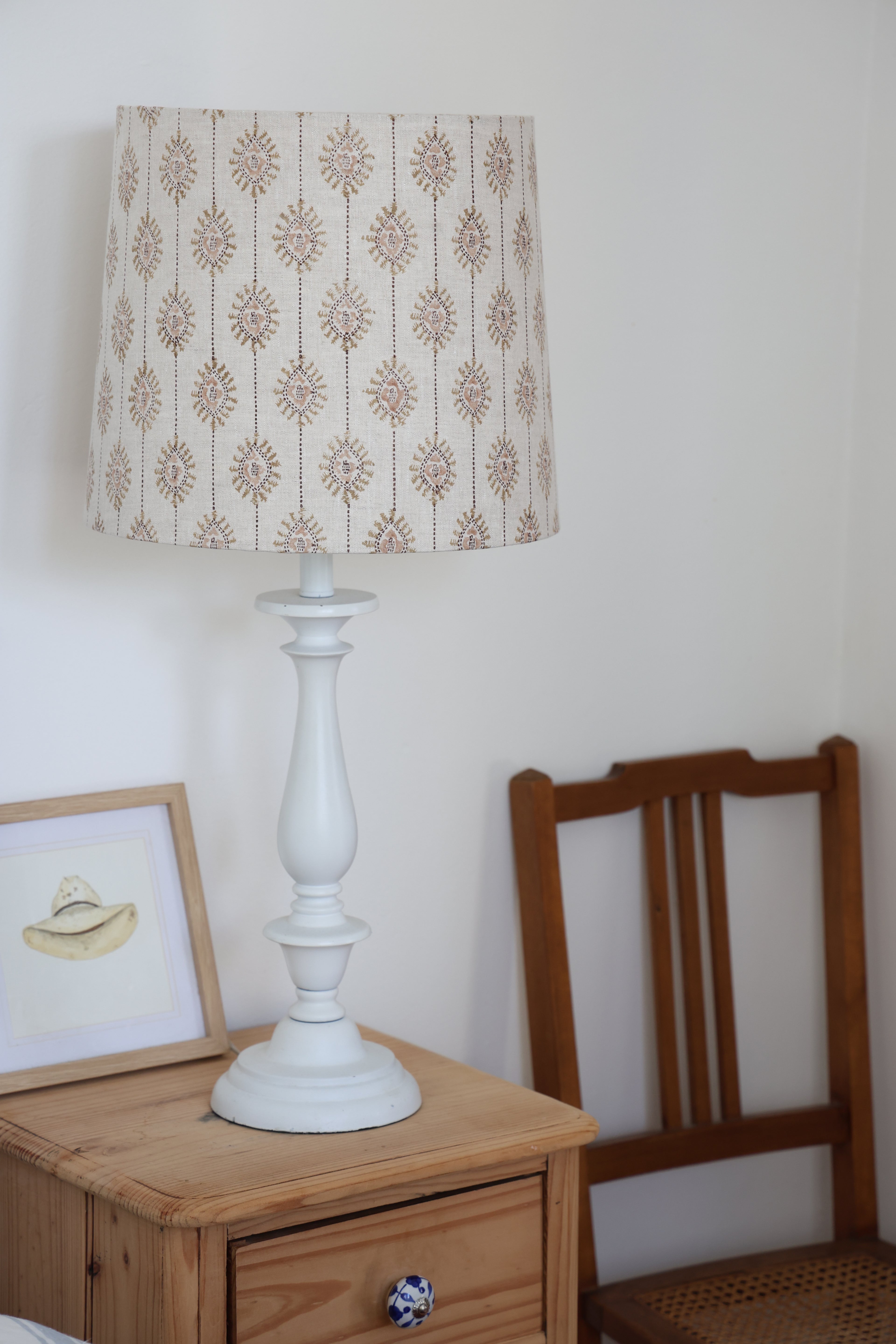 Walter G 'Bombay Shell Linen' medium empire lampshade