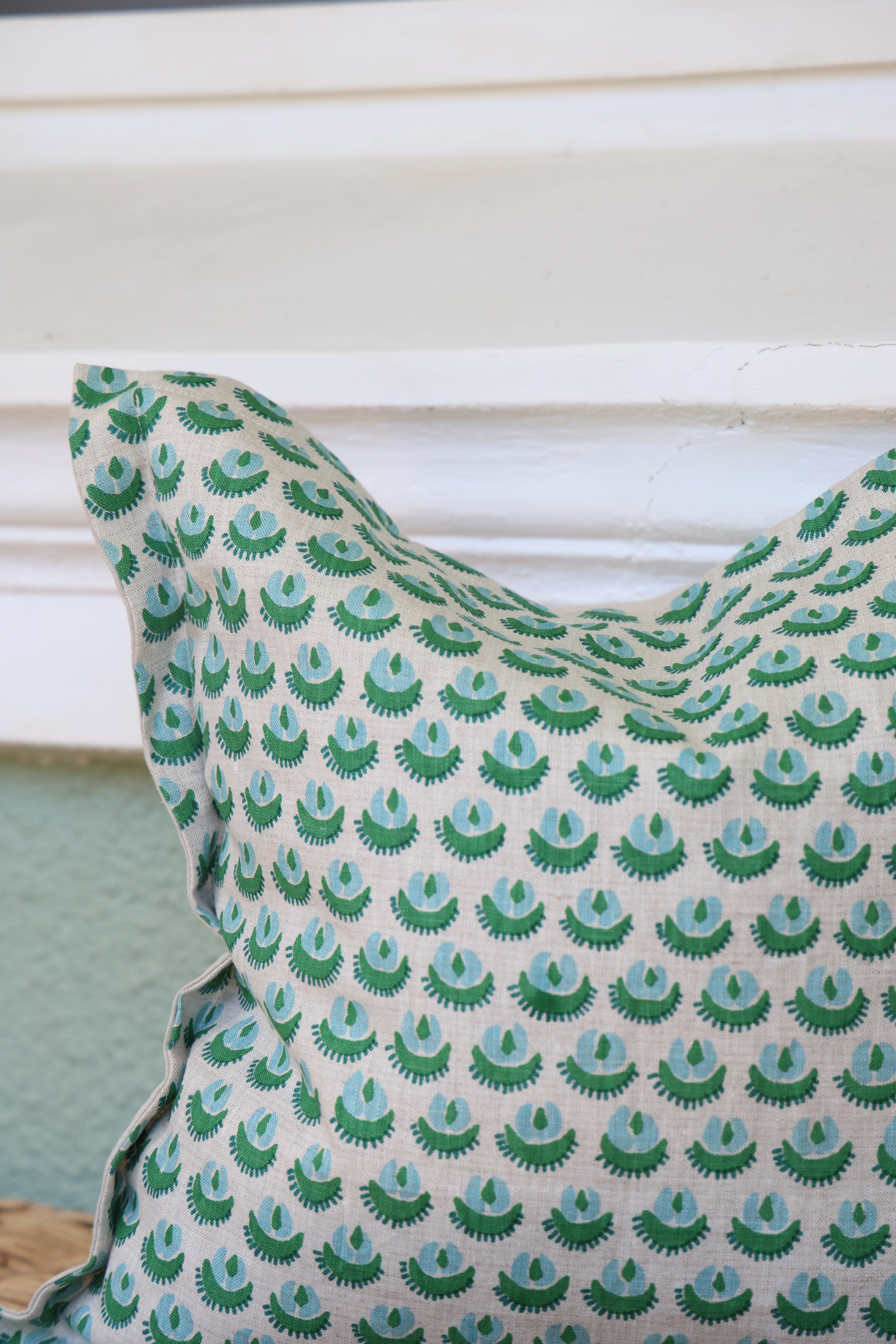 Walter G 'Cadiz Emerald linen' Cushion