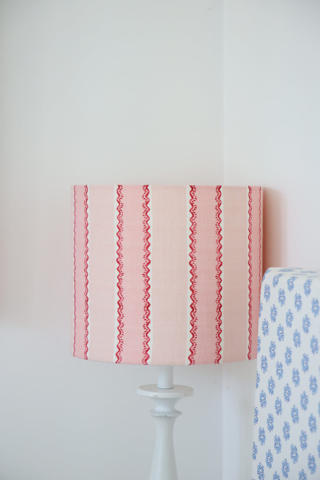 Linwood 'Croquet Rhubarb' Medium Drum Lampshade