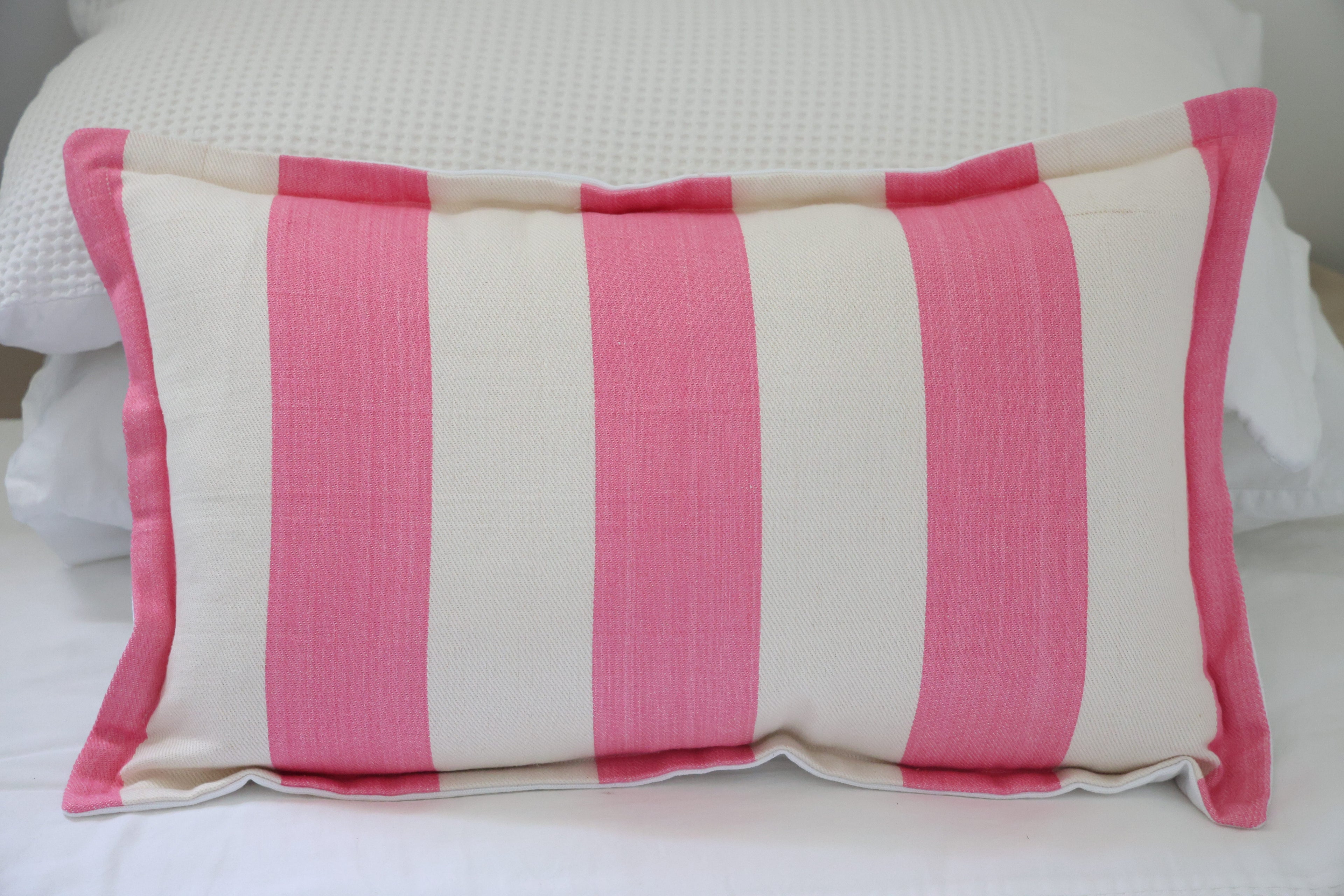 Pink and White Rectangular cushion