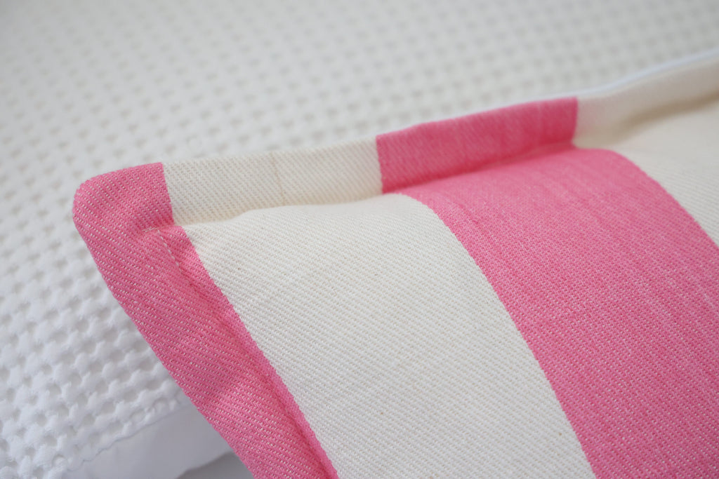 Pink and White Rectangular cushion