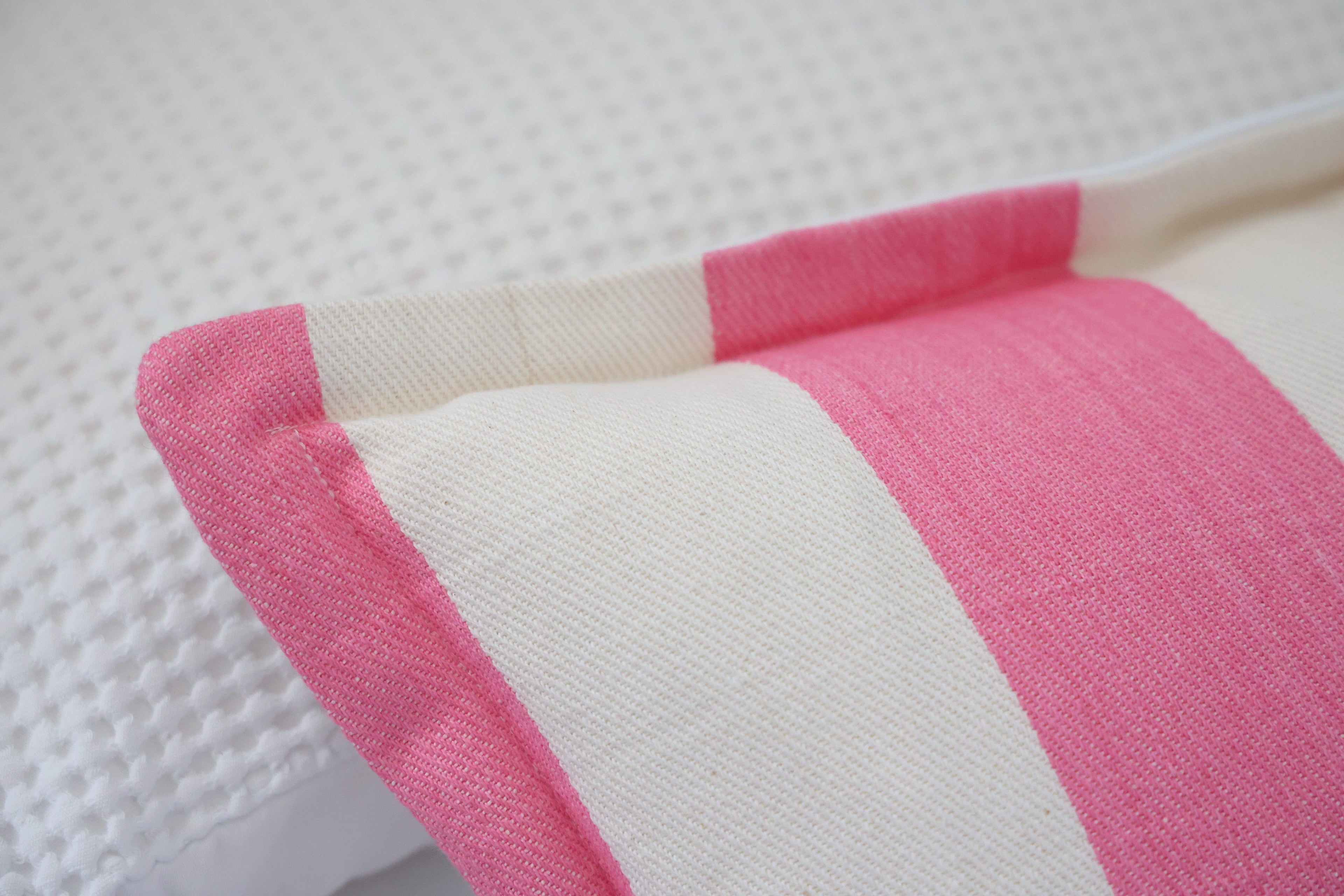 Pink and White Rectangular cushion