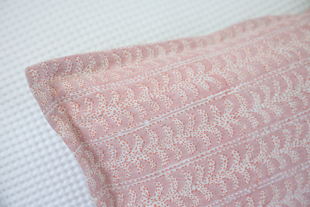 Walter G 'Luxor Guava Linen' Rectangular cushion