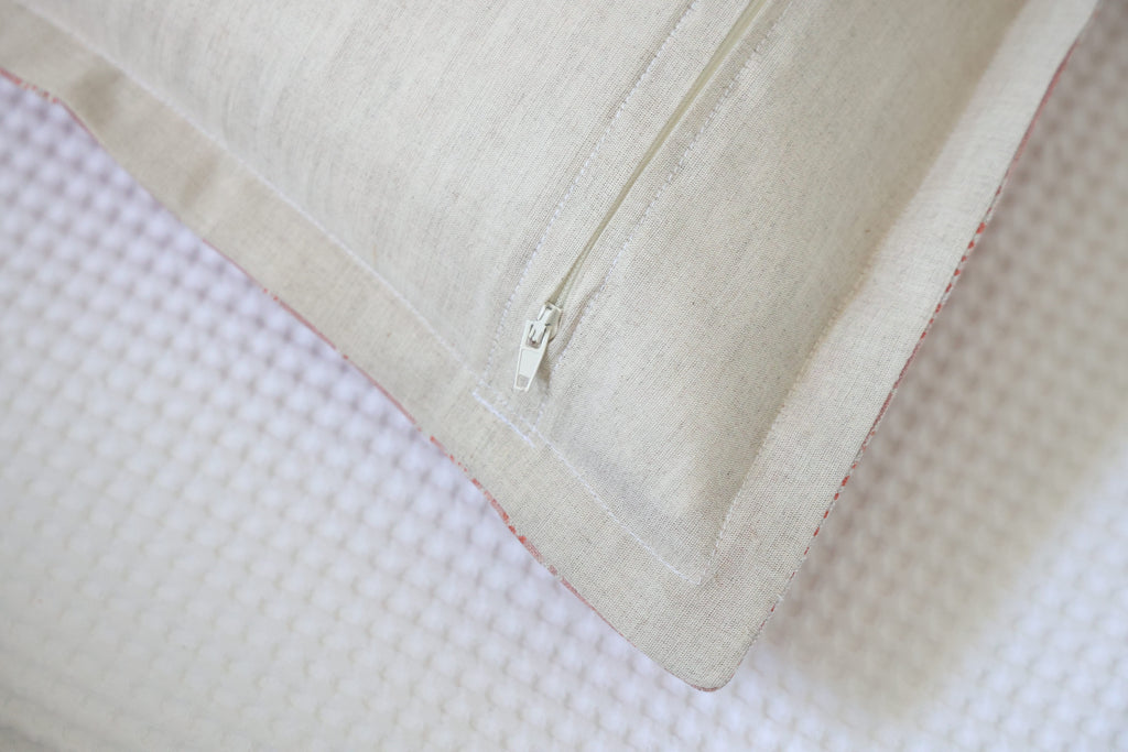 Walter G 'Luxor Guava Linen' Rectangular cushion