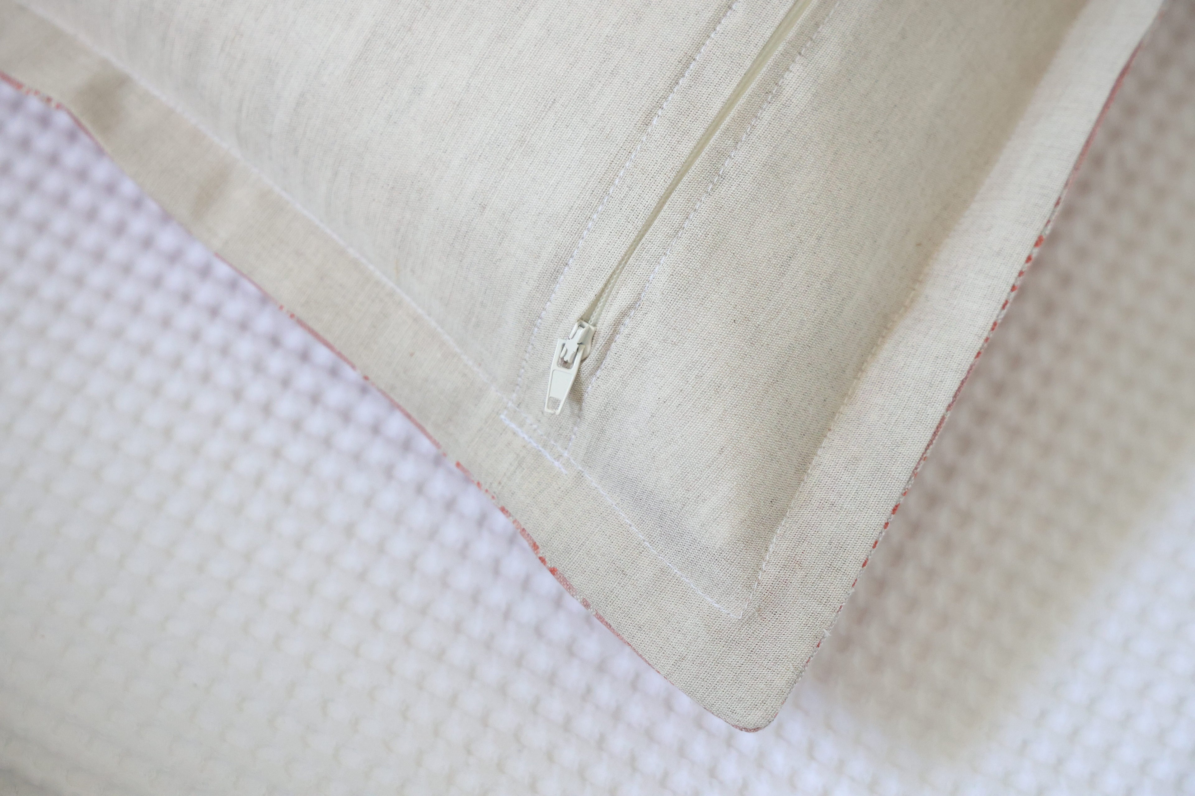 Walter G 'Luxor Guava Linen' Rectangular cushion