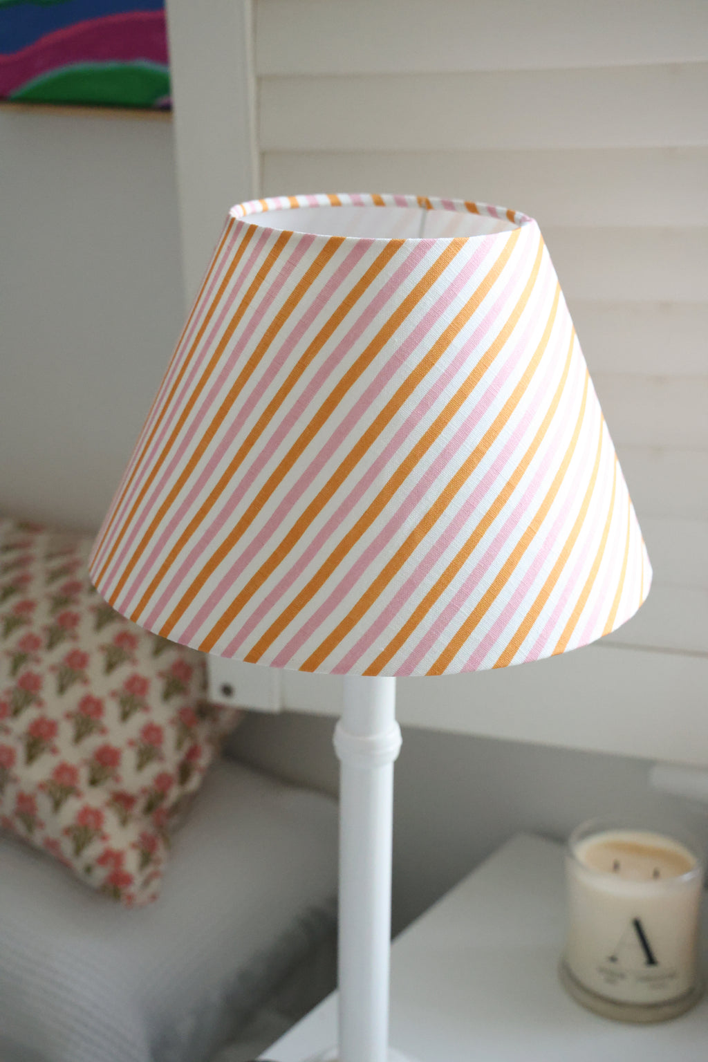 Stoke Lane Textiles 'JANE marigold pink'