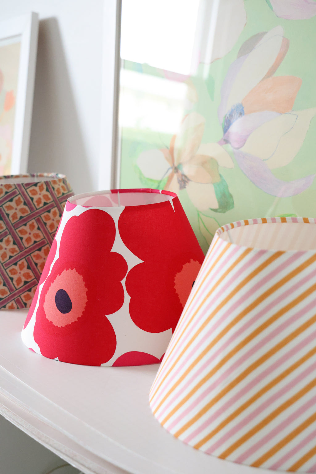 Stoke Lane Textiles 'JANE marigold pink'