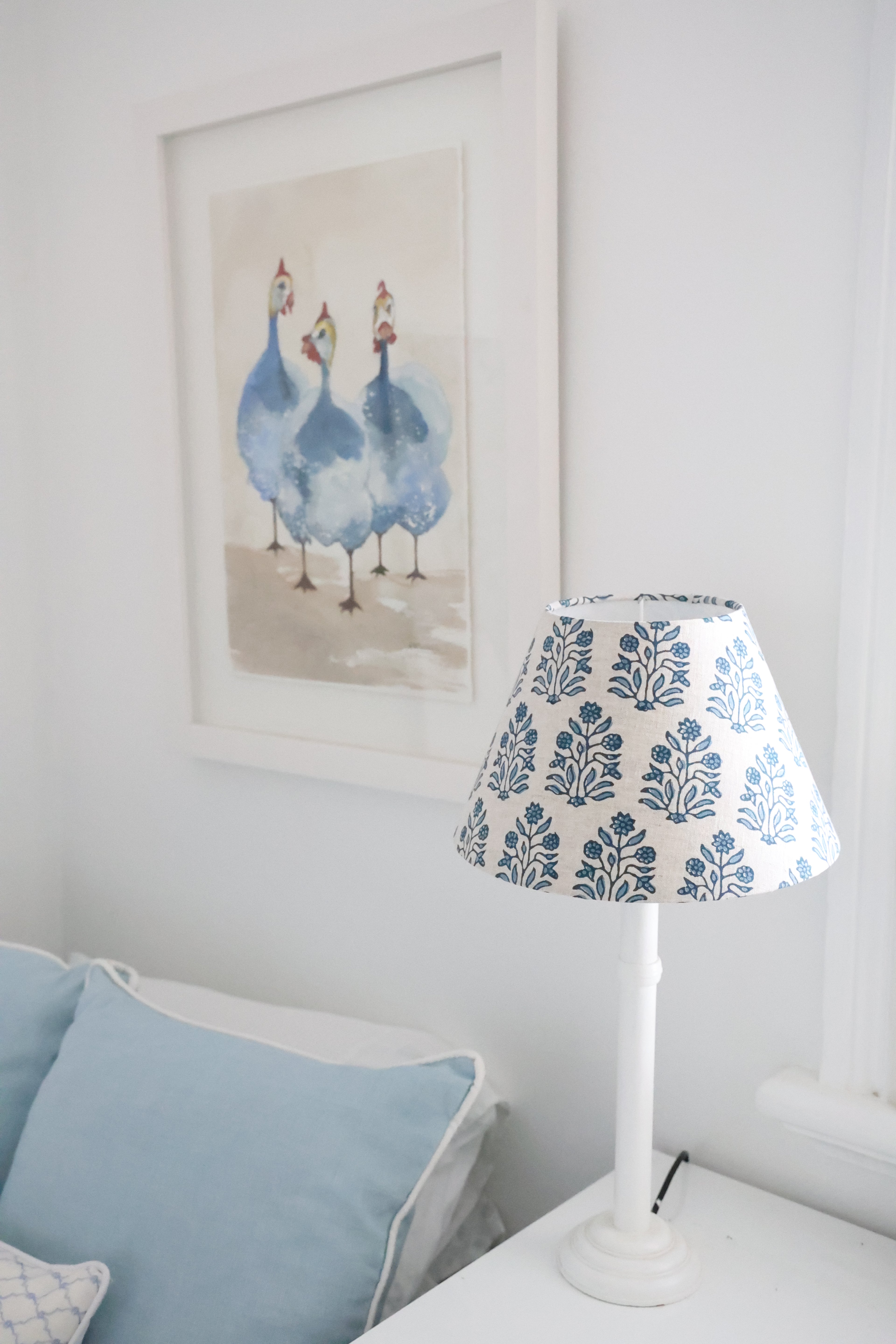 Walter G 'Amer Azure linen' mini conical shade