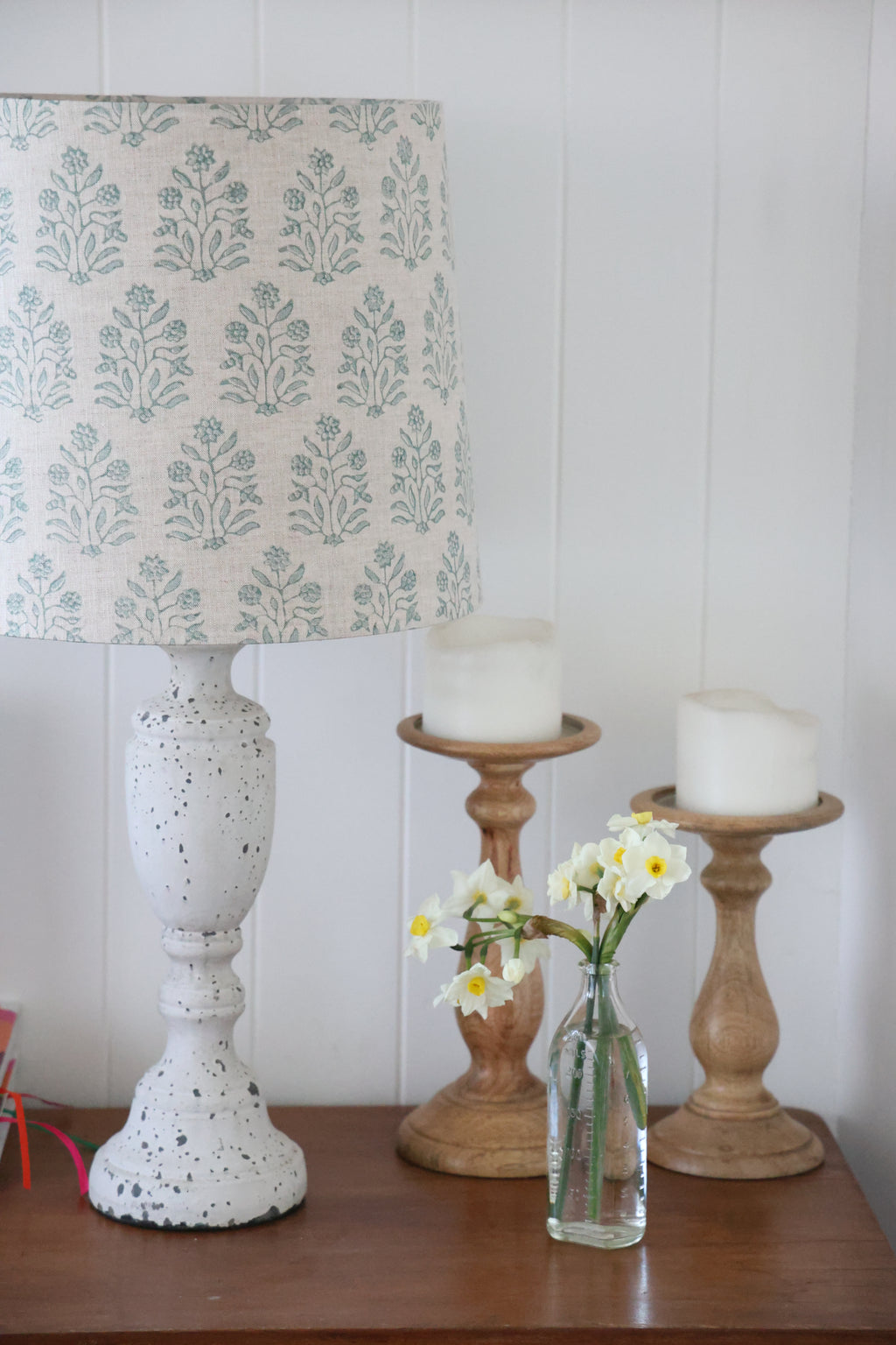 Walter G 'Amer Celadon linen' medium empire lampshade