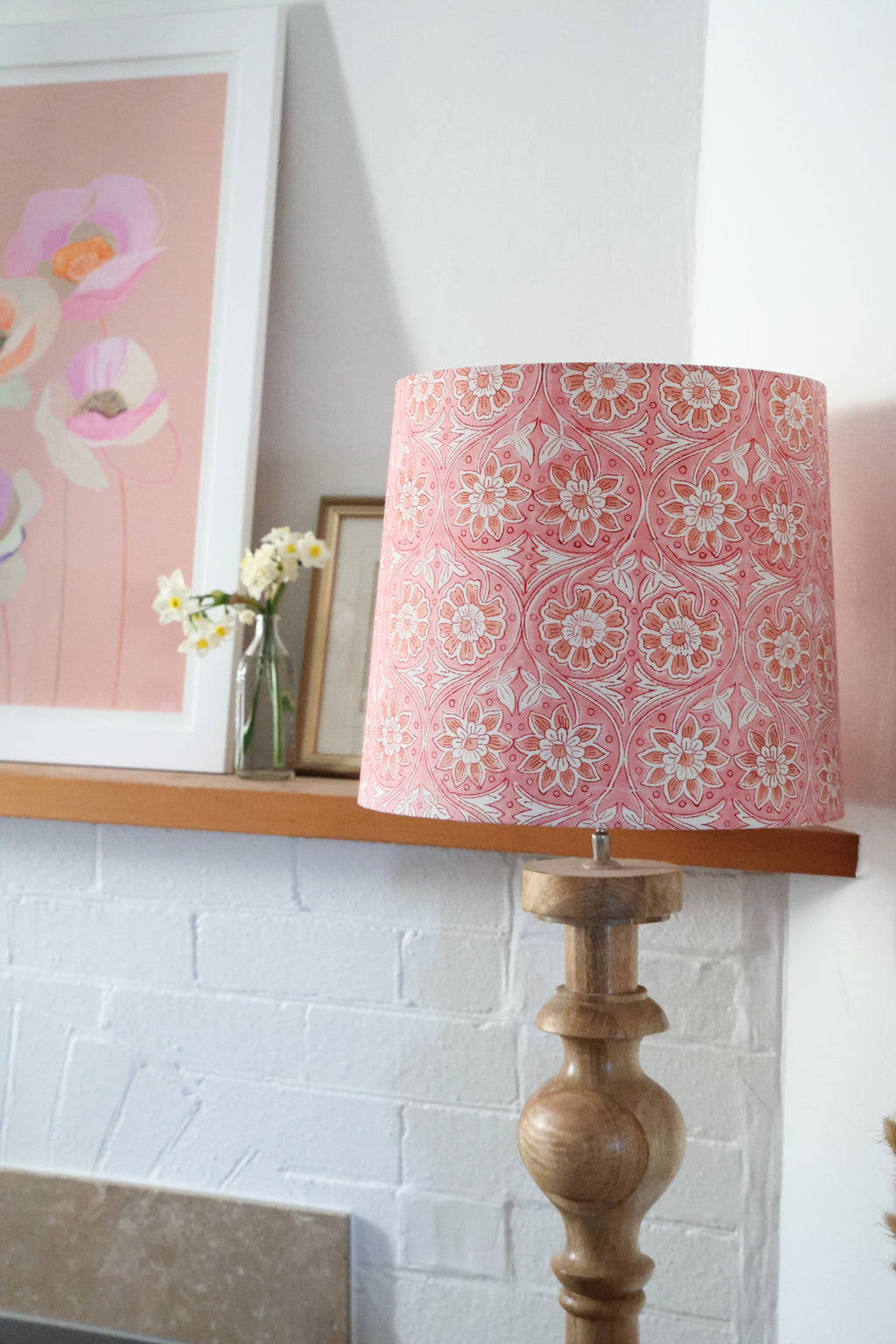 'Peach petal' Large Empire Lampshade