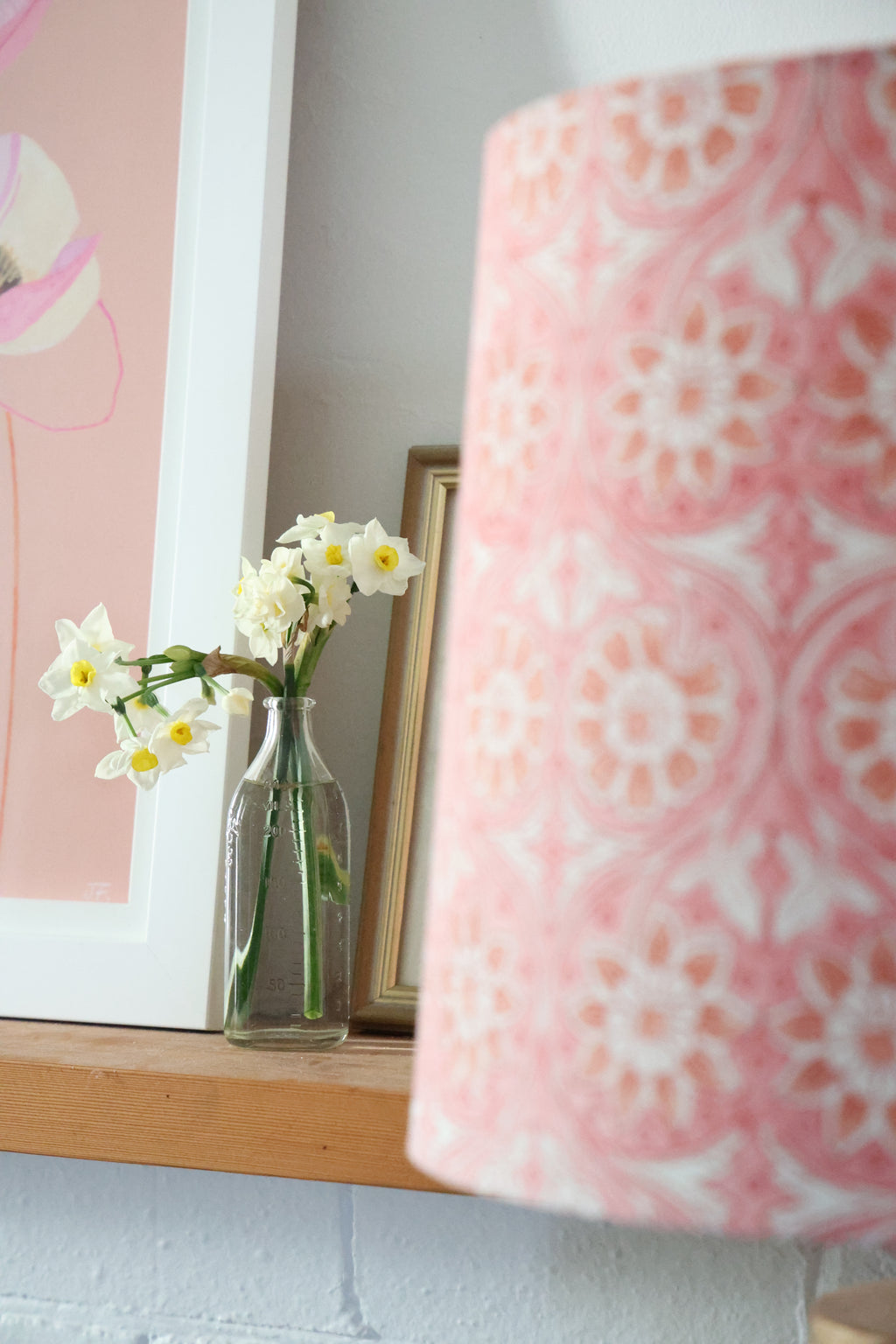 'Peach petal' Large Empire Lampshade