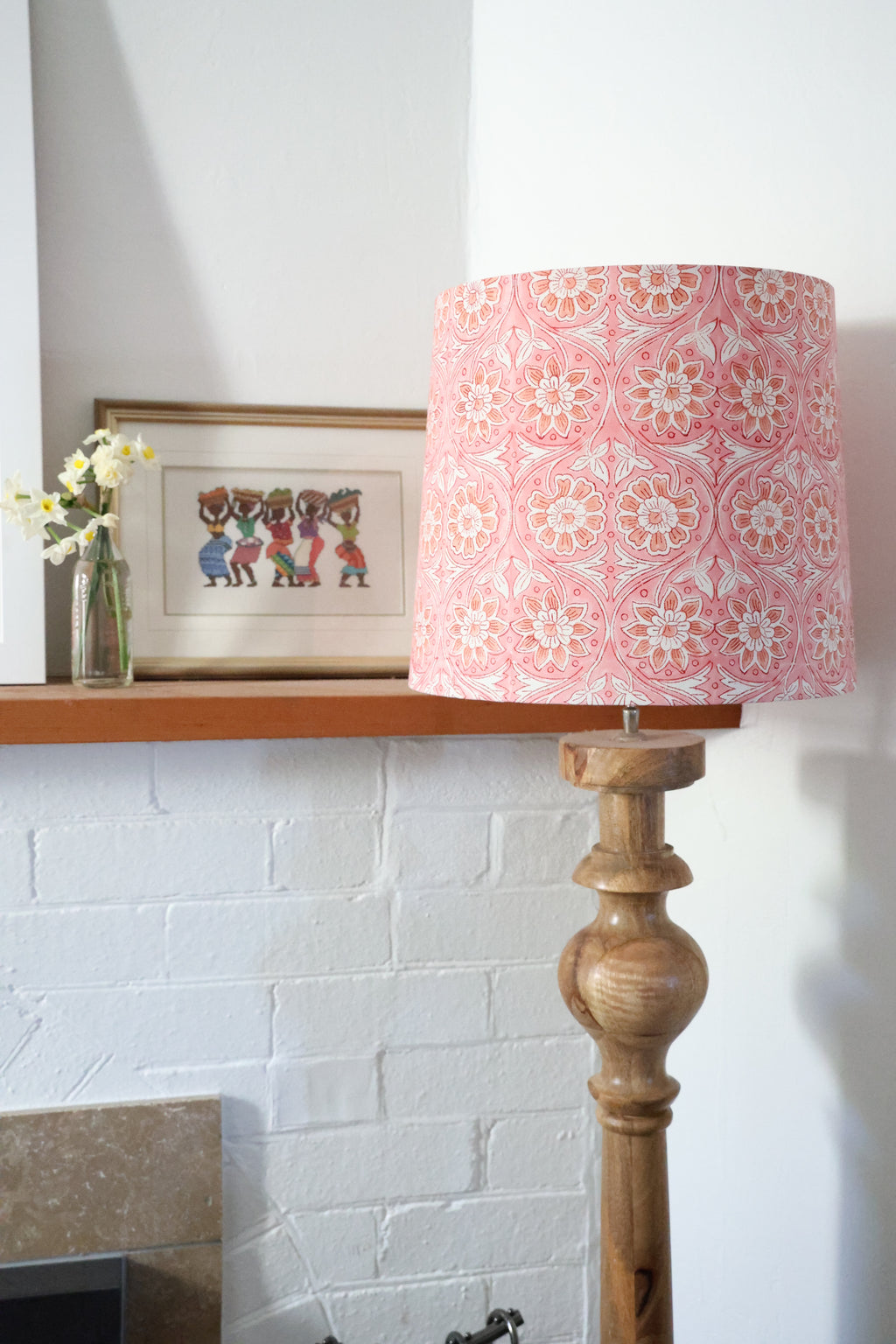 'Peach petal' Large Empire Lampshade