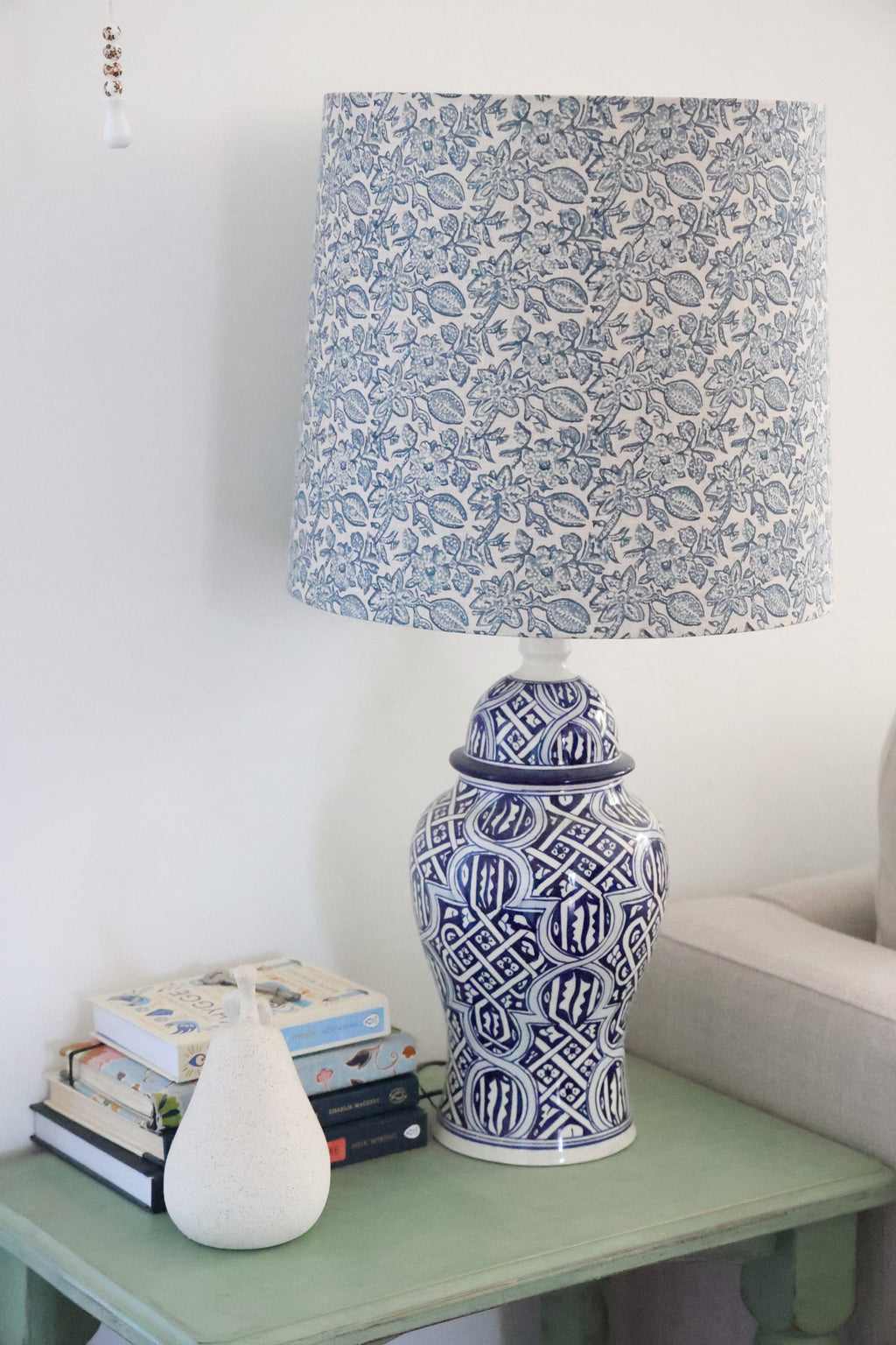 Walter G' blue floral design Large Empire Lampshade