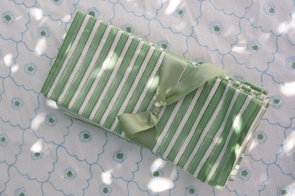'Green Stripe' napkins