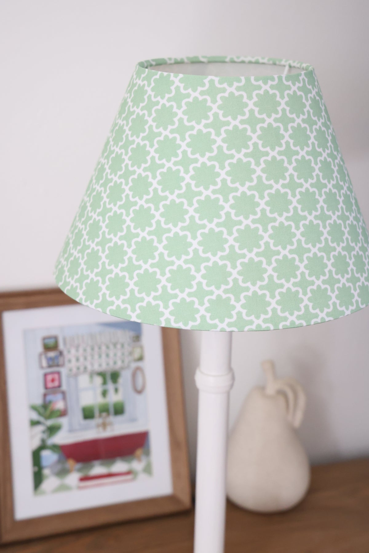 'Green floral' Mini conical shade