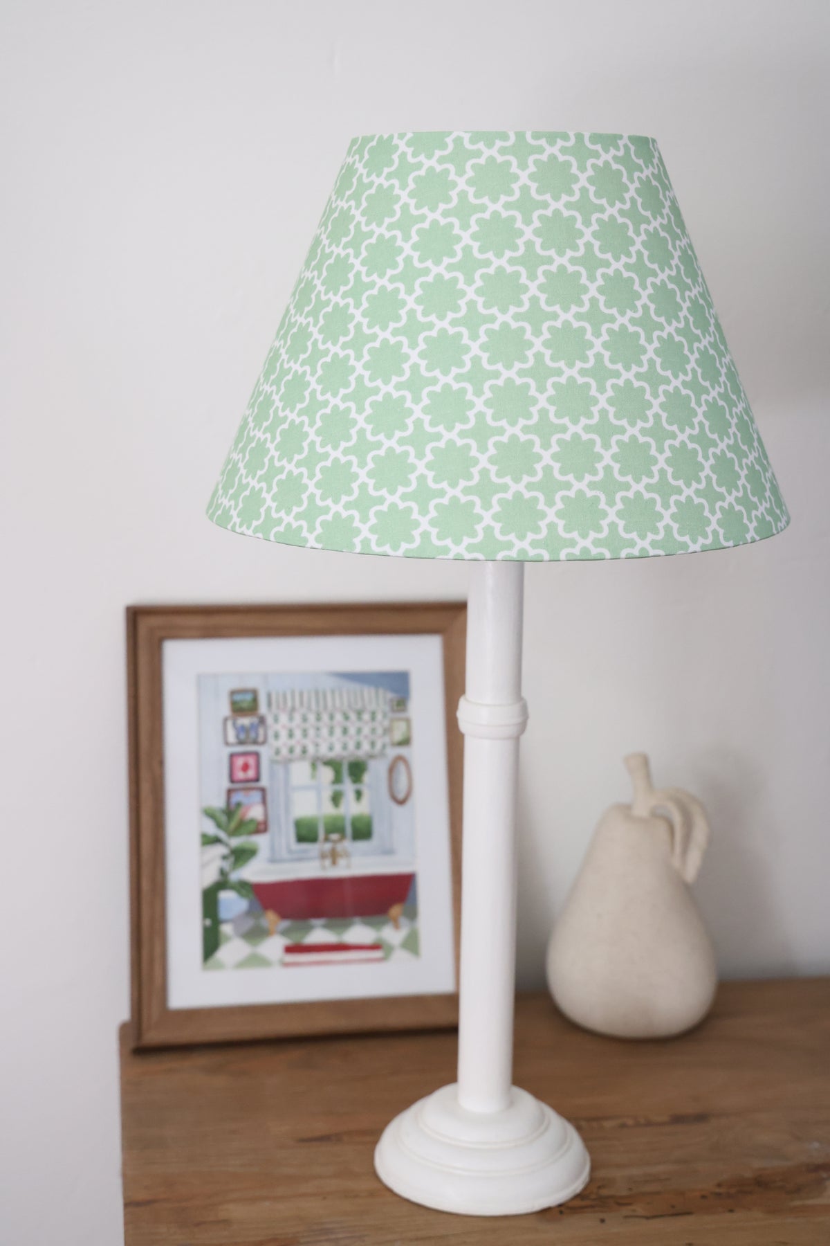'Green floral' Mini conical shade
