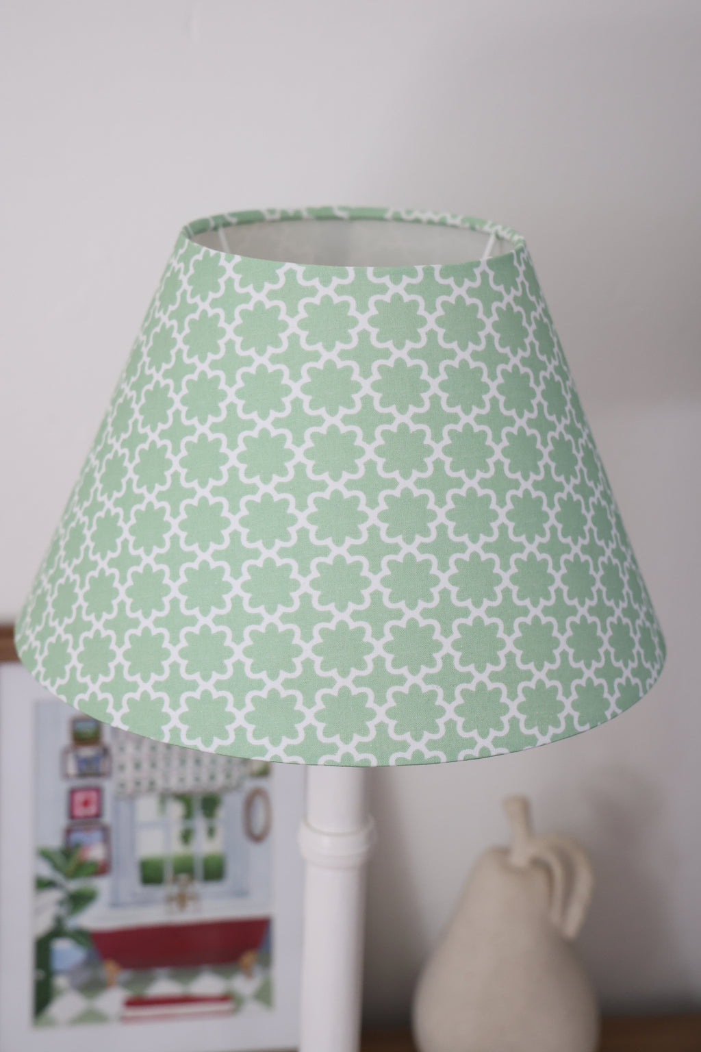'Green floral' Mini conical shade