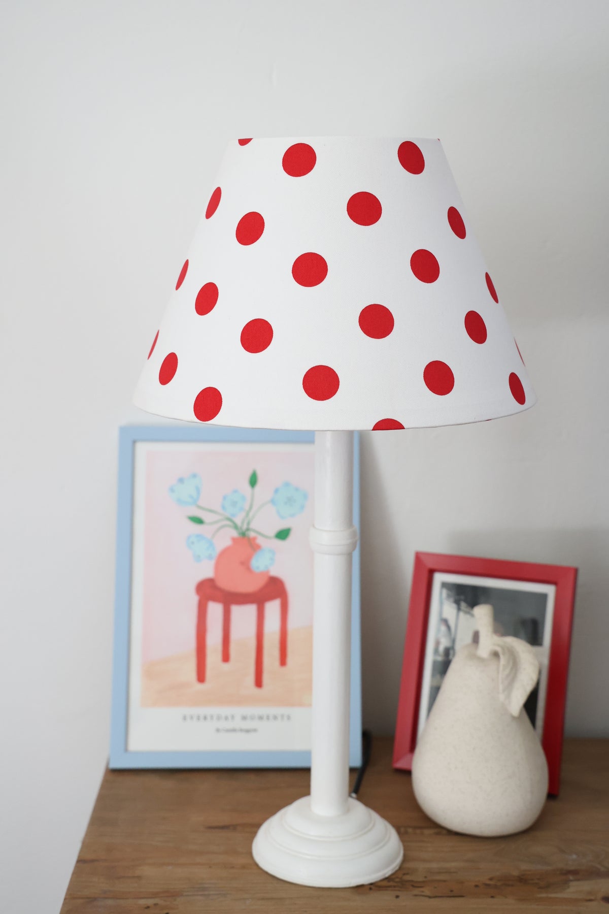 'Red Polka Dot' Mini conical shade