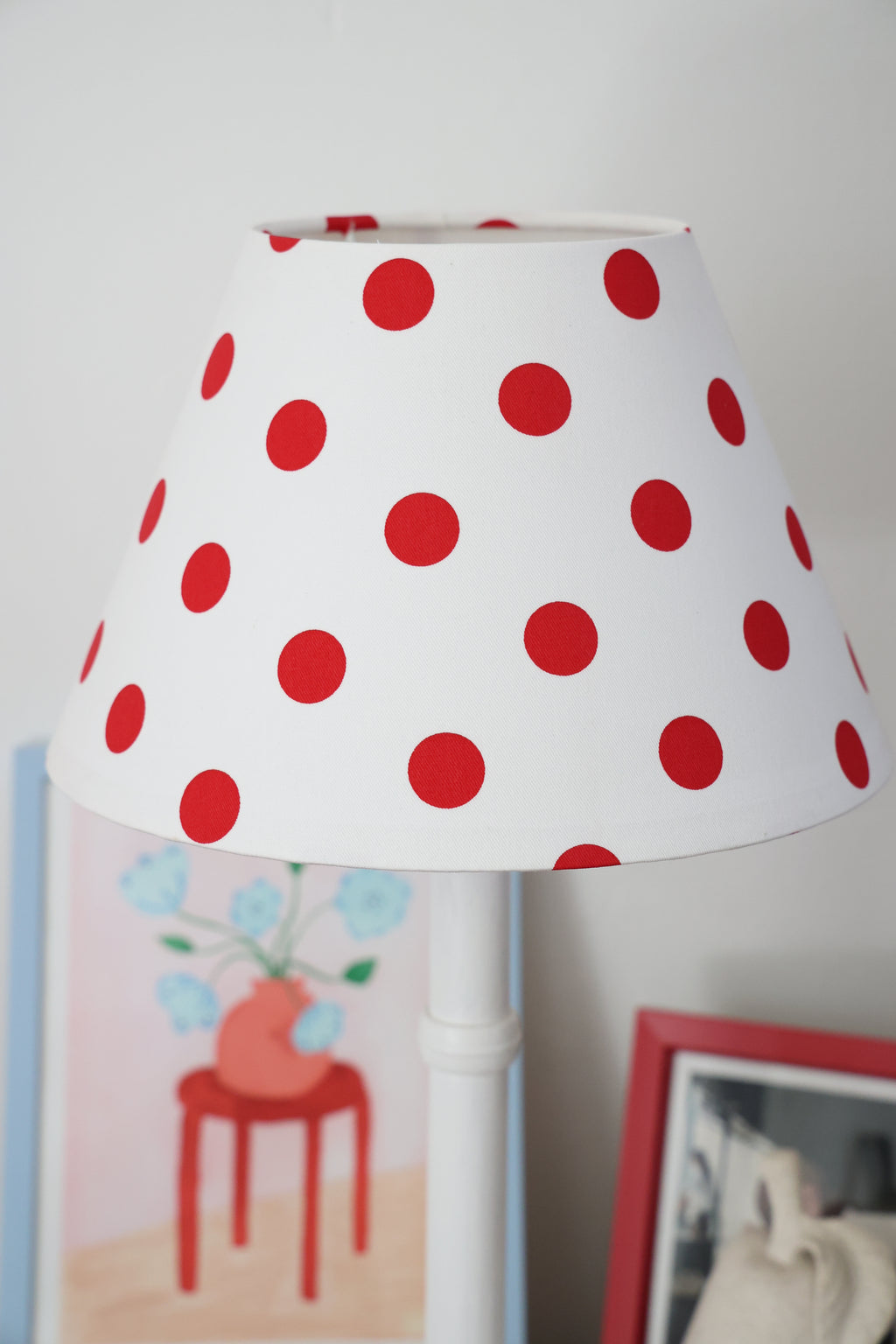 'Red Polka Dot' Mini conical shade