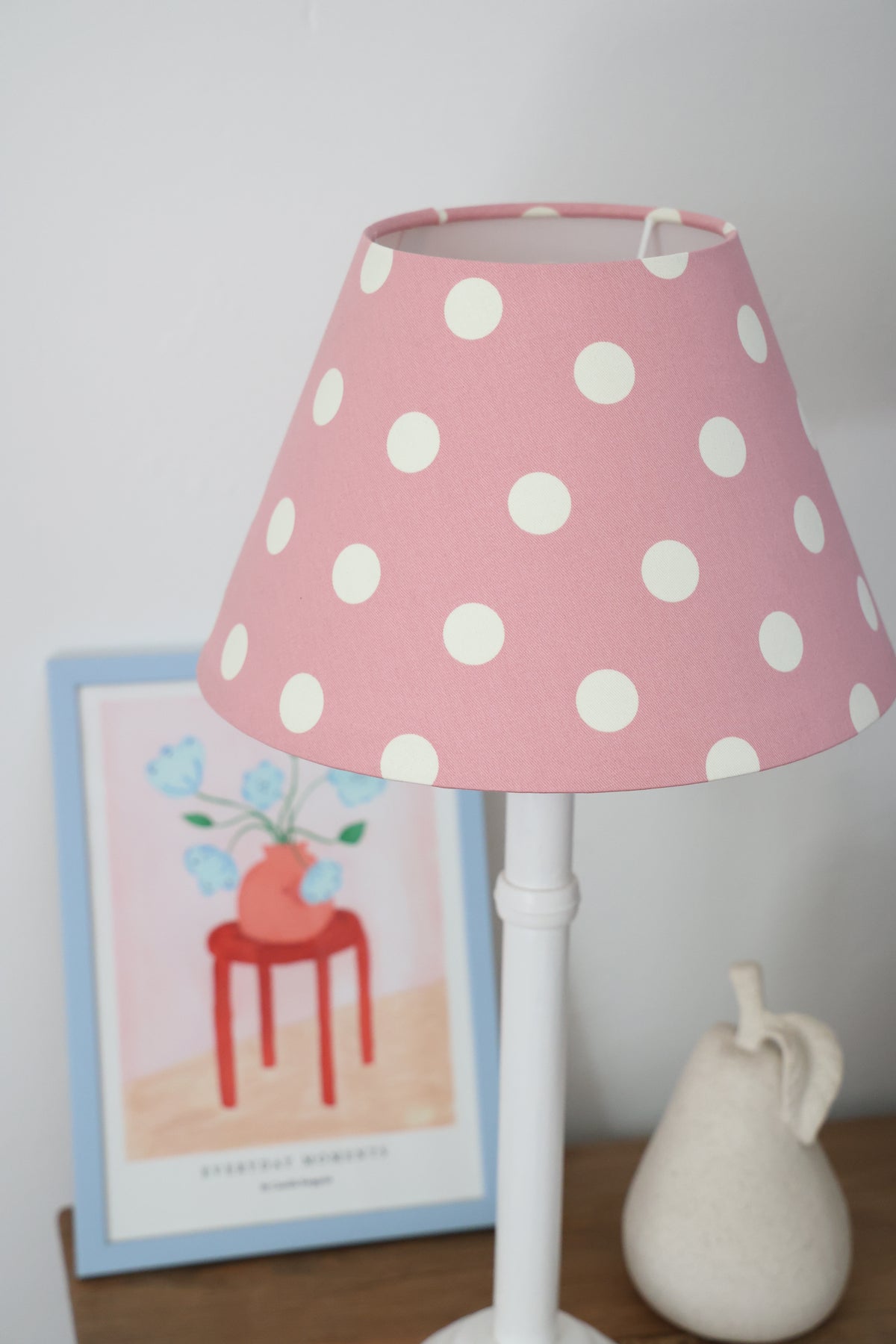 'Pink Polka Dot' Mini conical shade