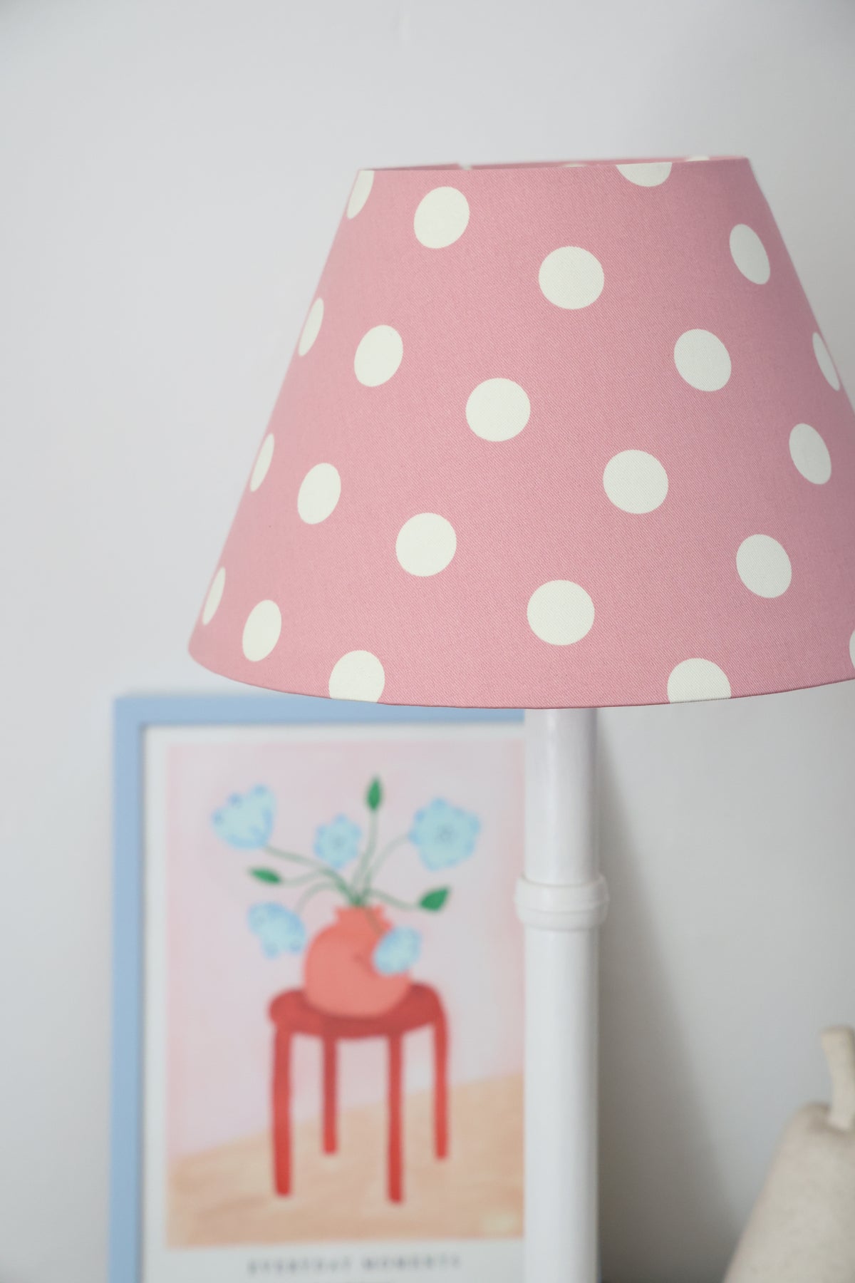 'Pink Polka Dot' Mini conical shade