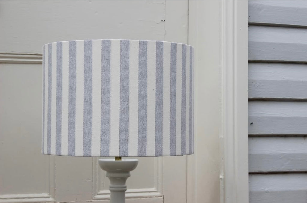Striped Short and Wide Drum Lampshade