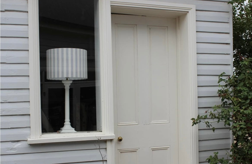 Striped Short and Wide Drum Lampshade