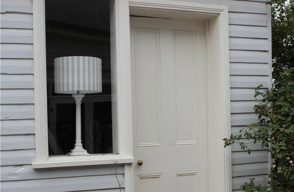 Striped Short and Wide Drum Lampshade