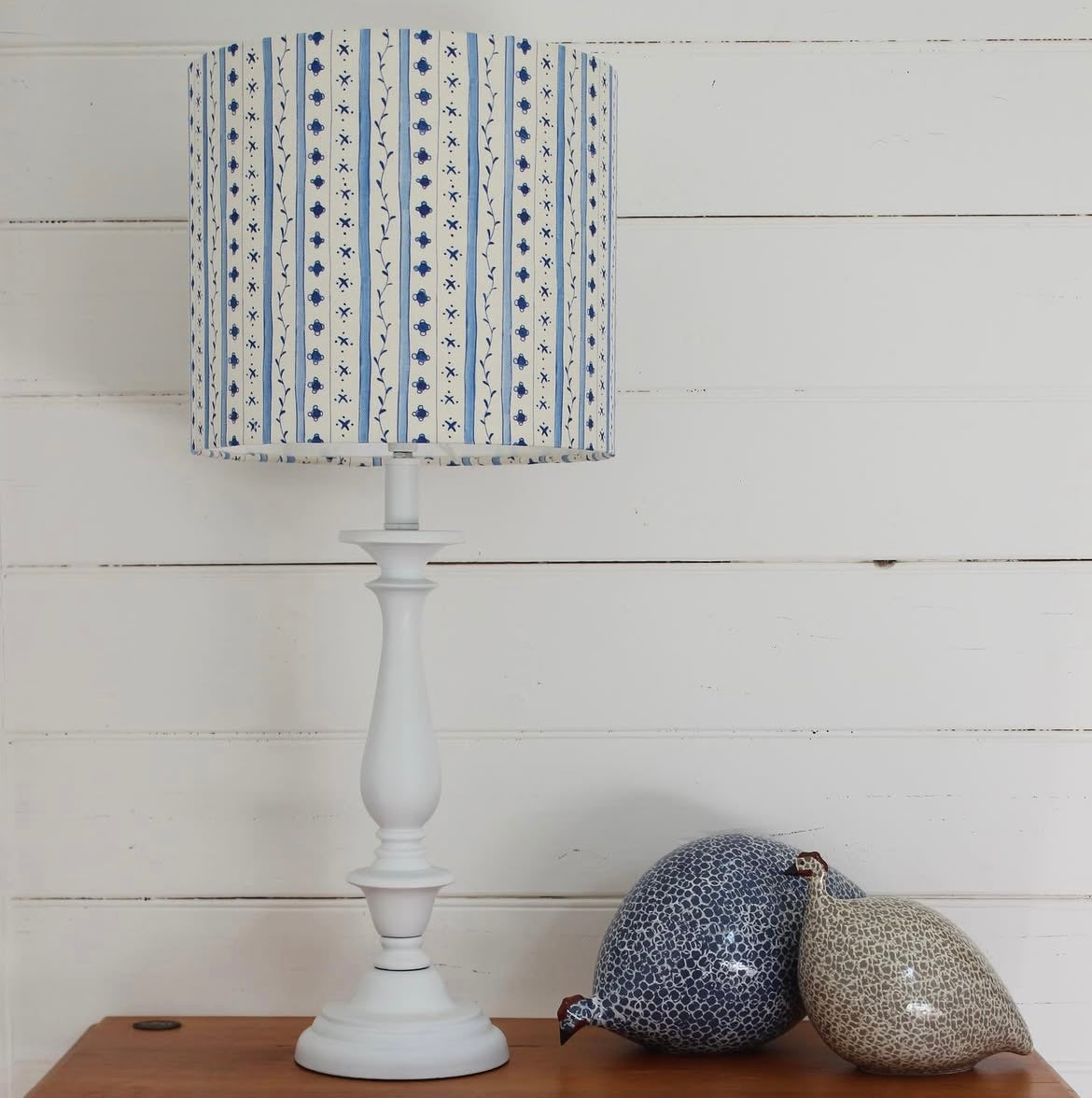 Ocre Designs 'Delft Blue Stripe' Medium Drum