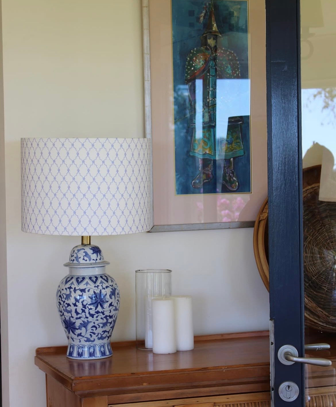 Ocre Designs 'Blue Mini Lattice' short and wide drum
