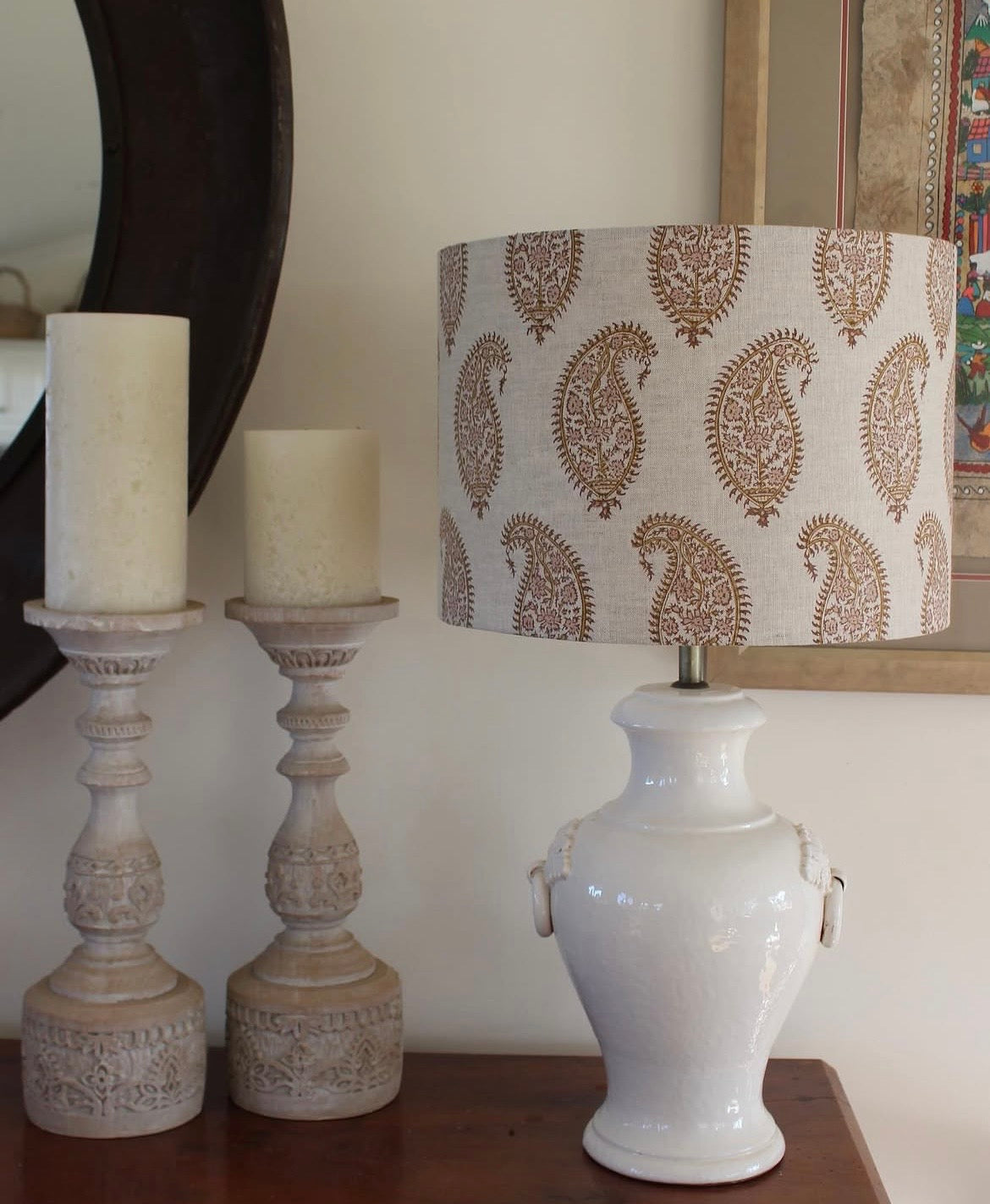 Walter G 'Paisley - Petal' Short and Wide lampshade
