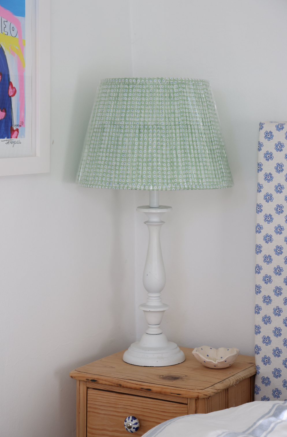 'Mini dots' pleated lampshade