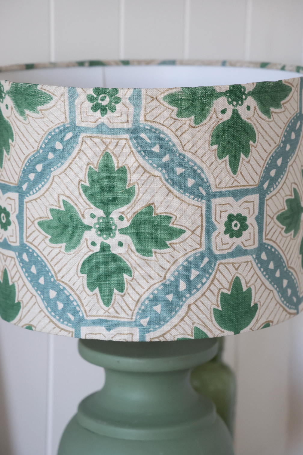 Anna Spiro 'Camona in green' Short and Wide lampshade