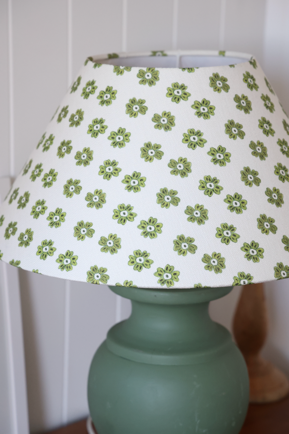 Ocre Designs 'Green mini flower' large conical lampshade