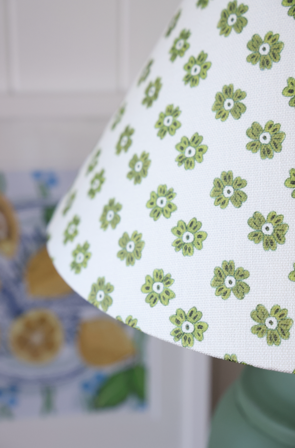 Ocre Designs 'Green mini flower' large conical lampshade